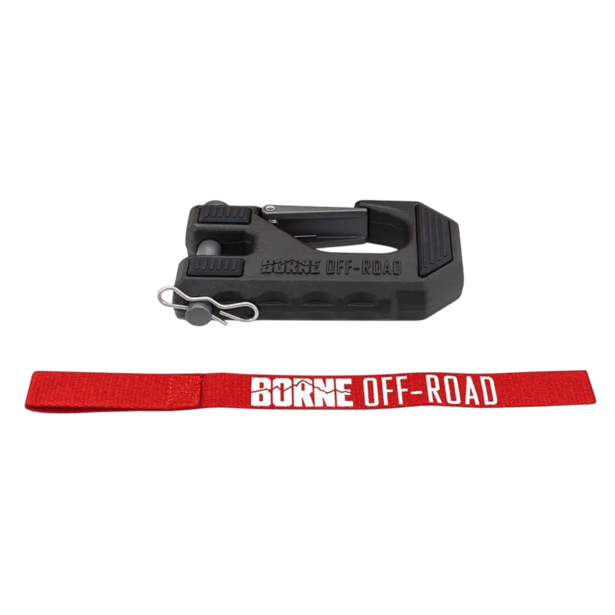 Borne Off-Road Winch Hook & Hand Tether (Red) Universal Fitment | Bnwn-Hk-01Rd 1