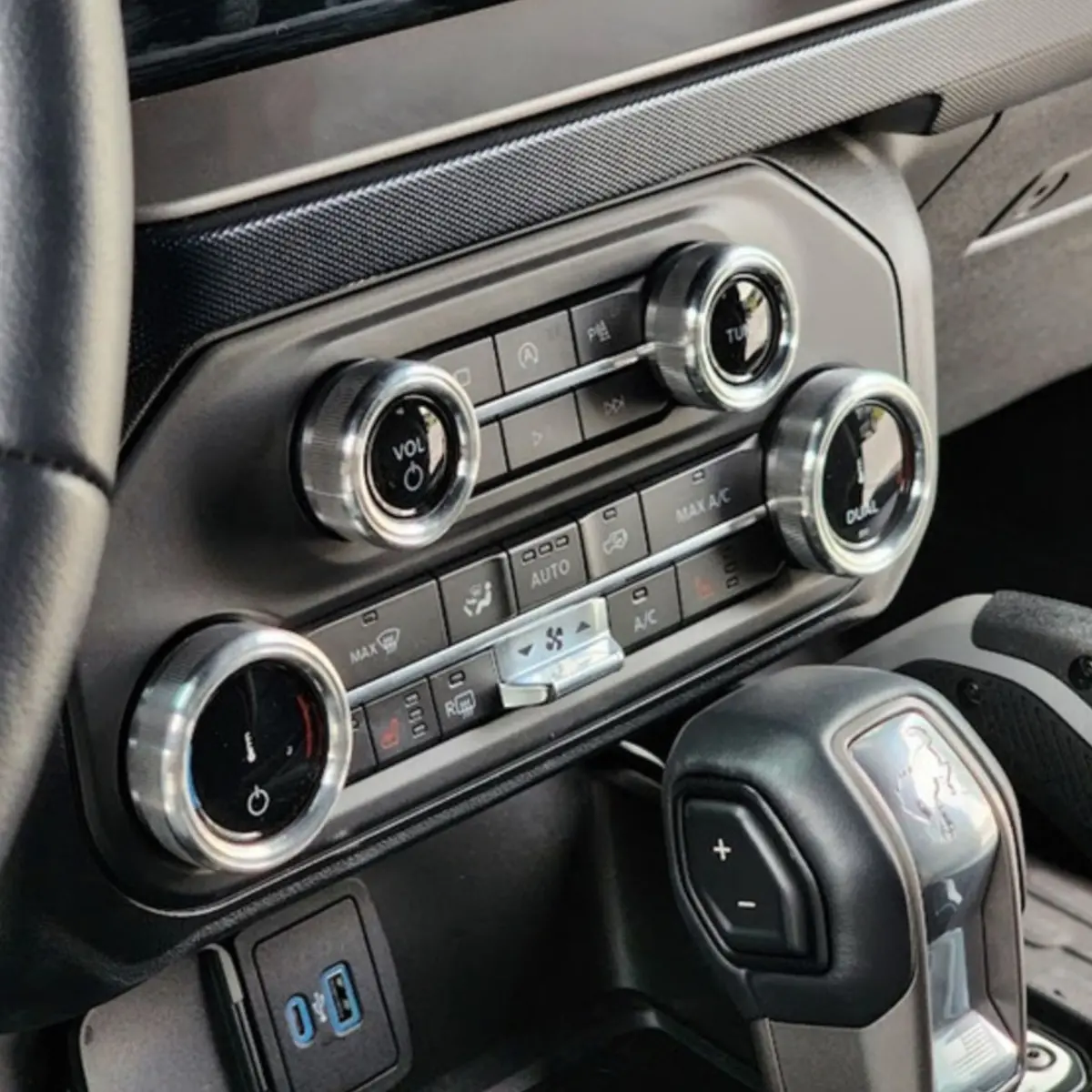 Upr Billet Designer Interior Knob Satin Set 6Pc For 2021+ Ford Bronco | Upr-6300-01 1