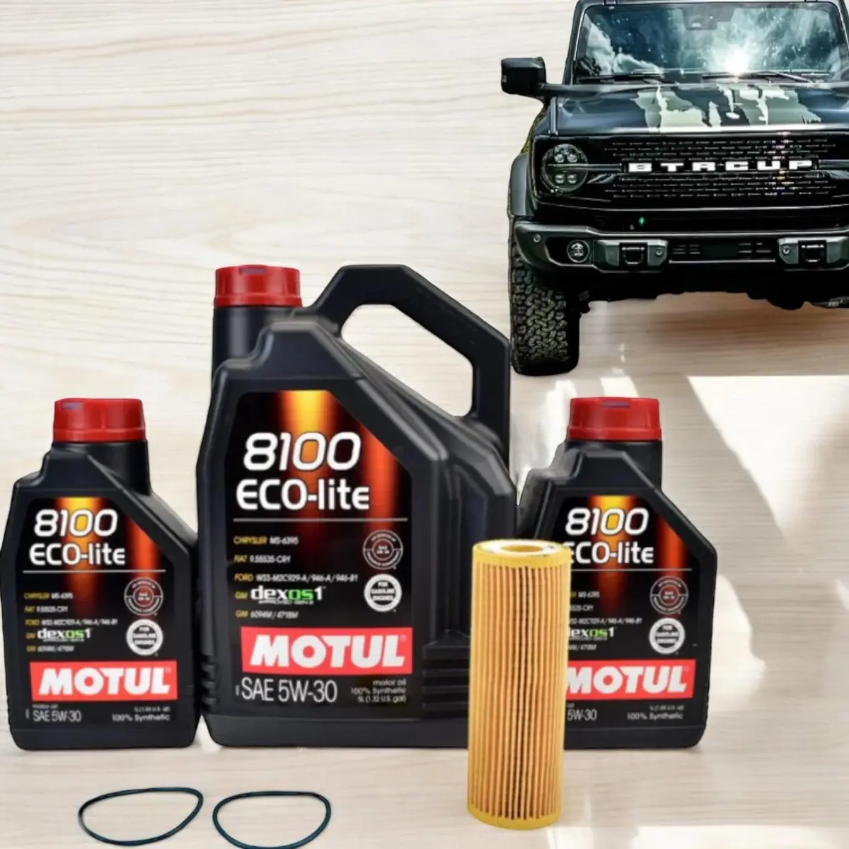 Buckle Up Off-Road Oil Change Kit Without Drain Plug For 2.7L 2021+ Ford Bronco 1