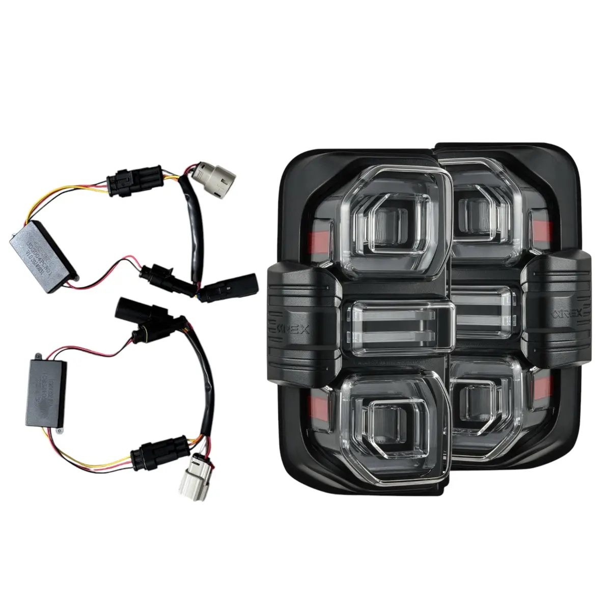 Alpharex Nova-Series Prismatic Led Tail Lights Black For Signature Led 2021+ Ford Bronco 1