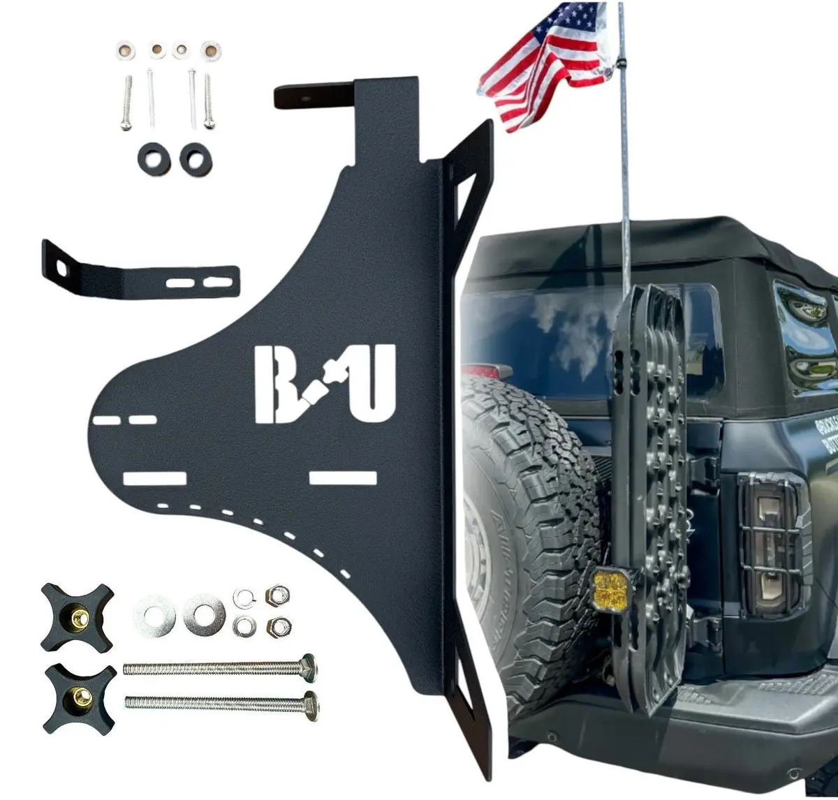 Buckle Up Off-Road Kjm Recovery Track Board & Accessories Mount For 2021+ Ford Bronco & Bronco Raptor | Usa Made 1