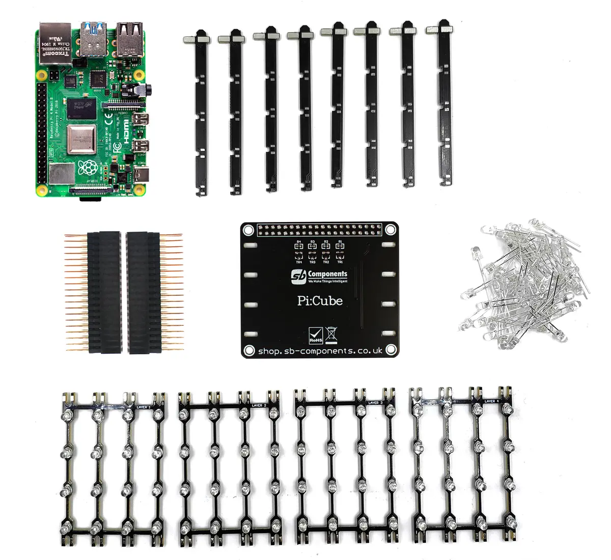 Picube: 4X4x4 Led Cube Unassembled 1