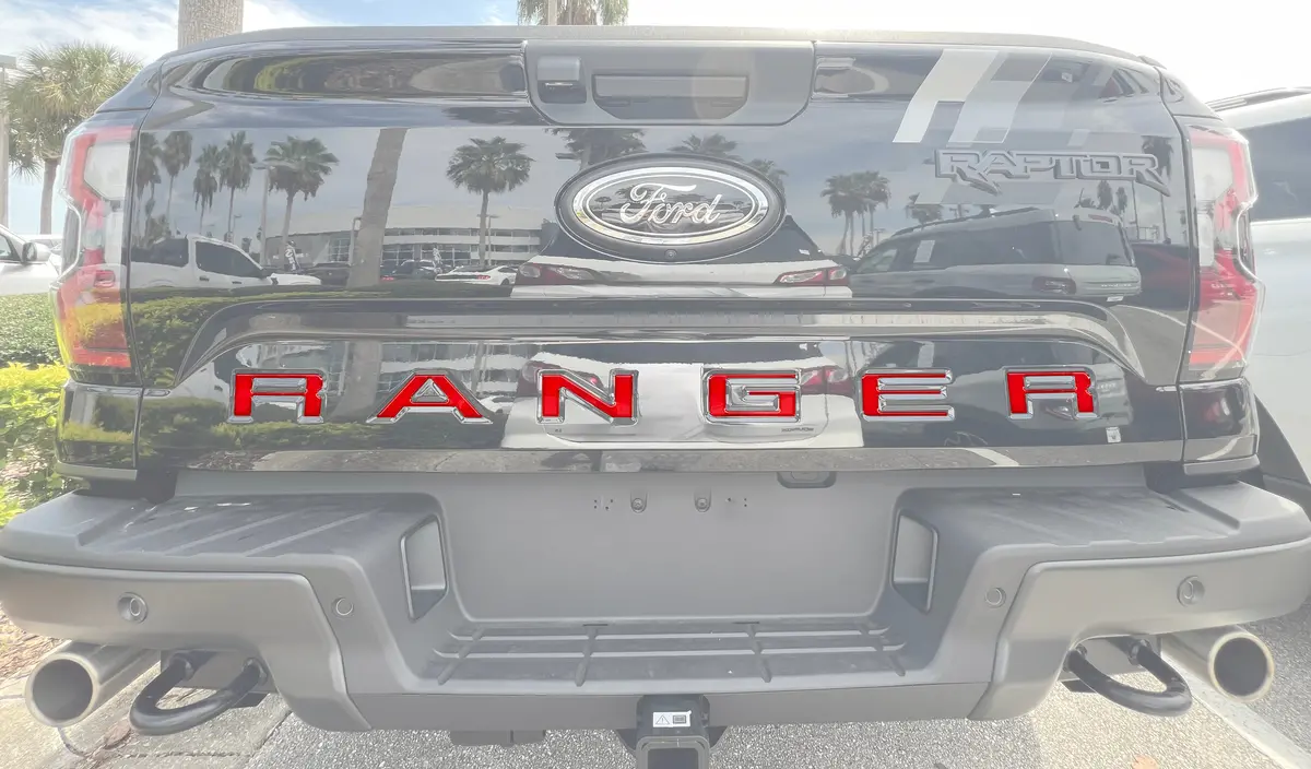Tufskinz Tailgate Letter Inserts Fits 2024-2025 Ford Ranger 1