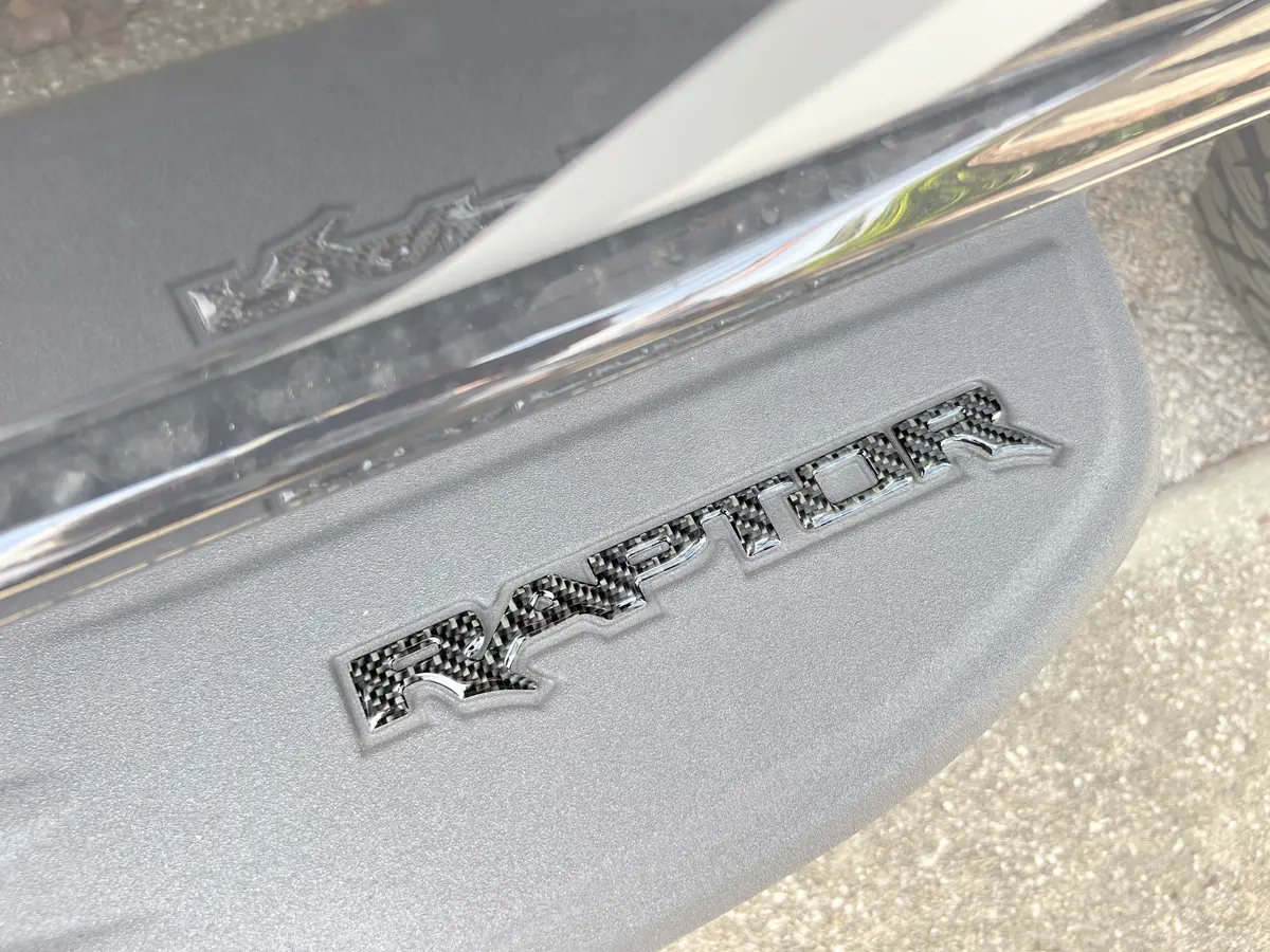 Tufskinz Raptor Running Board Emblem Overlays Fits 2024+ Ford Ranger Raptor 1