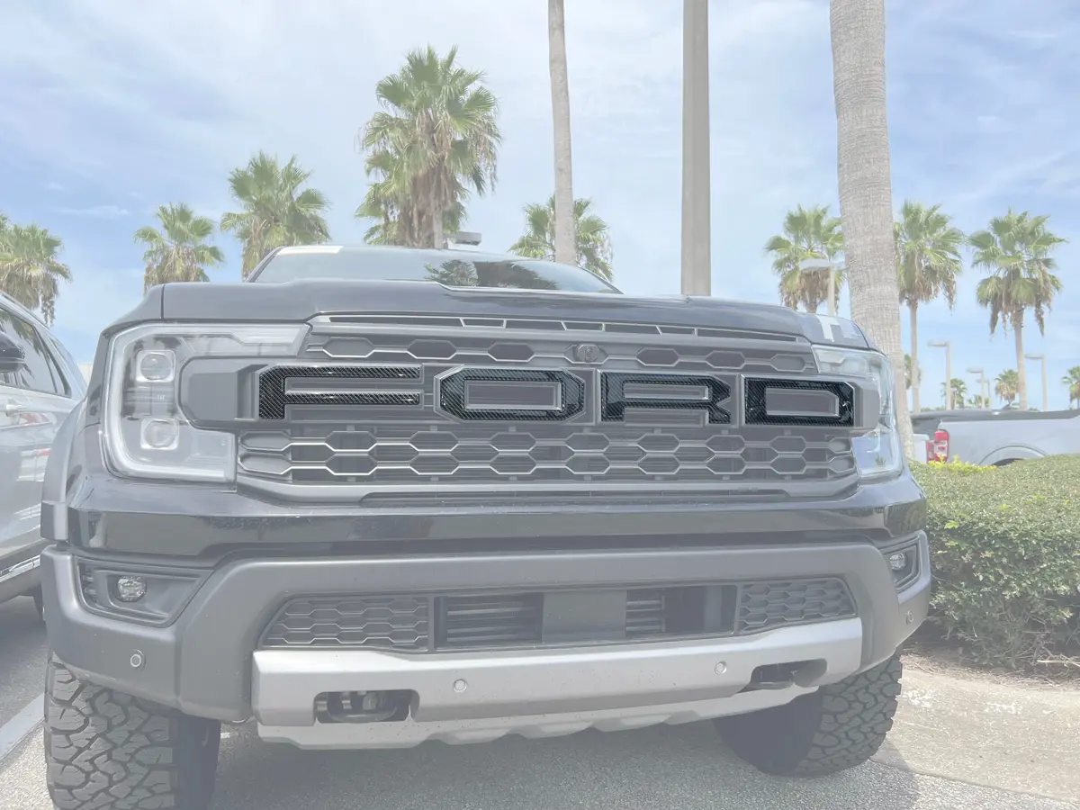 Tufskinz Grille Letter Overlays Fits 2024+ Ford Ranger Raptor 1