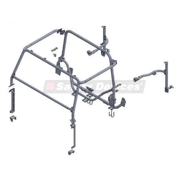 Land Rover Defender 90 Hard Top Multi Point Bolt-In Roll Cage 1