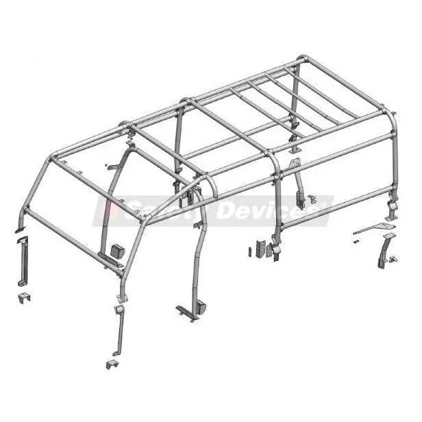 Land Rover Defender 130 200Tdi Station Wagon 6 Point Bolt-In Roll Cage 1