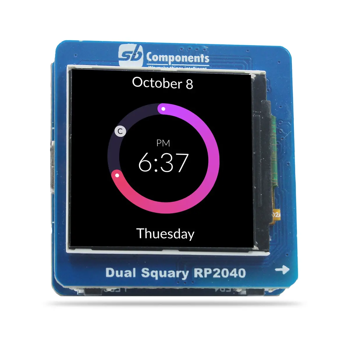 Dual Squary Display 1.54" Based On Esp32 & Rp2040 1