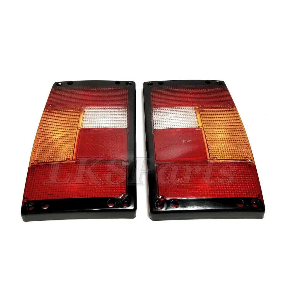 Rear Tail Light Lamps Lh & Rh Lens With Black Edges 1
