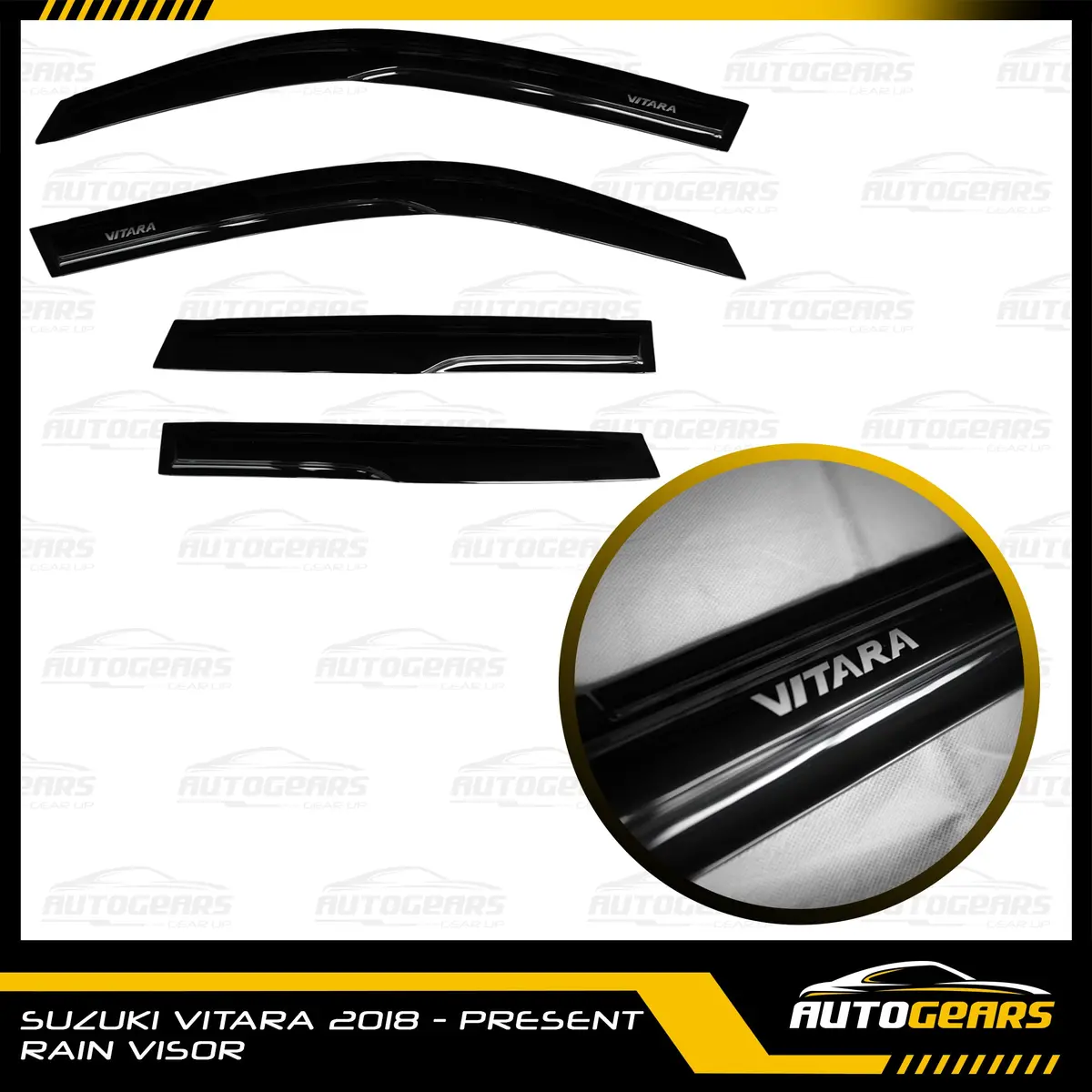 Suzuki Vitara (2017 - 2022) Rain Visor With Logo 1