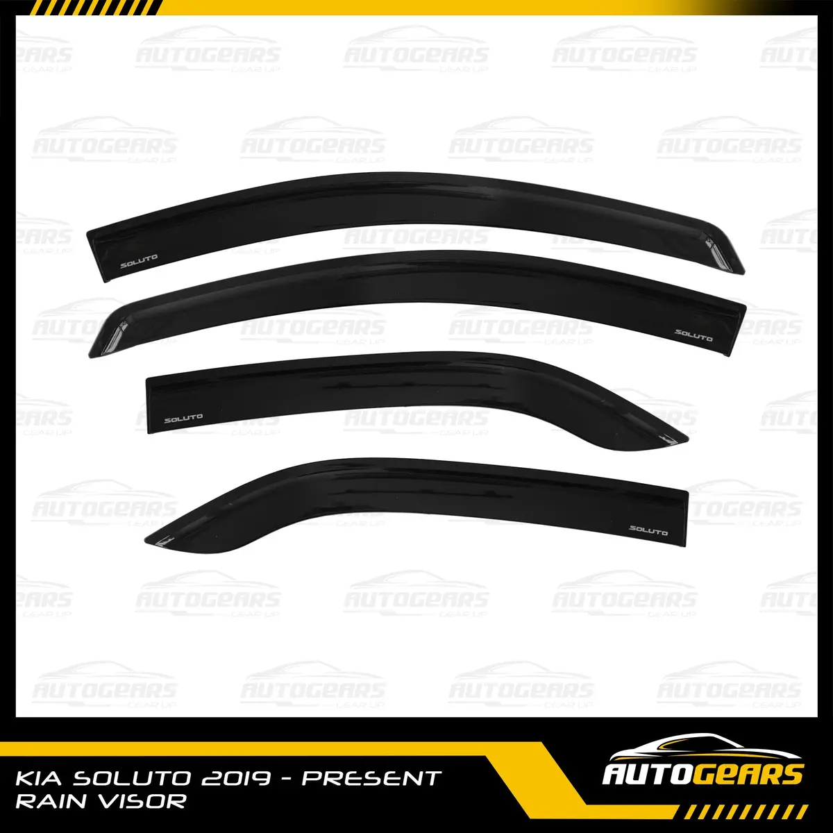 Kia Soluto (2019 - 2026) Rain Visor With Logo 1