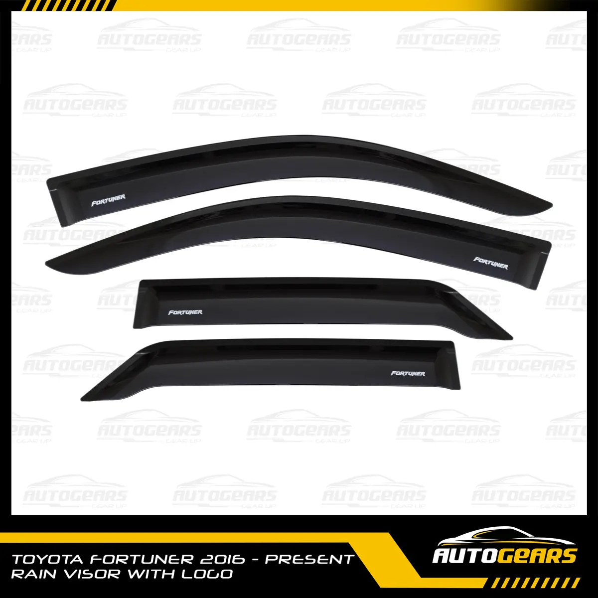 Toyota Fortuner (2016 - 2026) Rain Visor With Logo 1