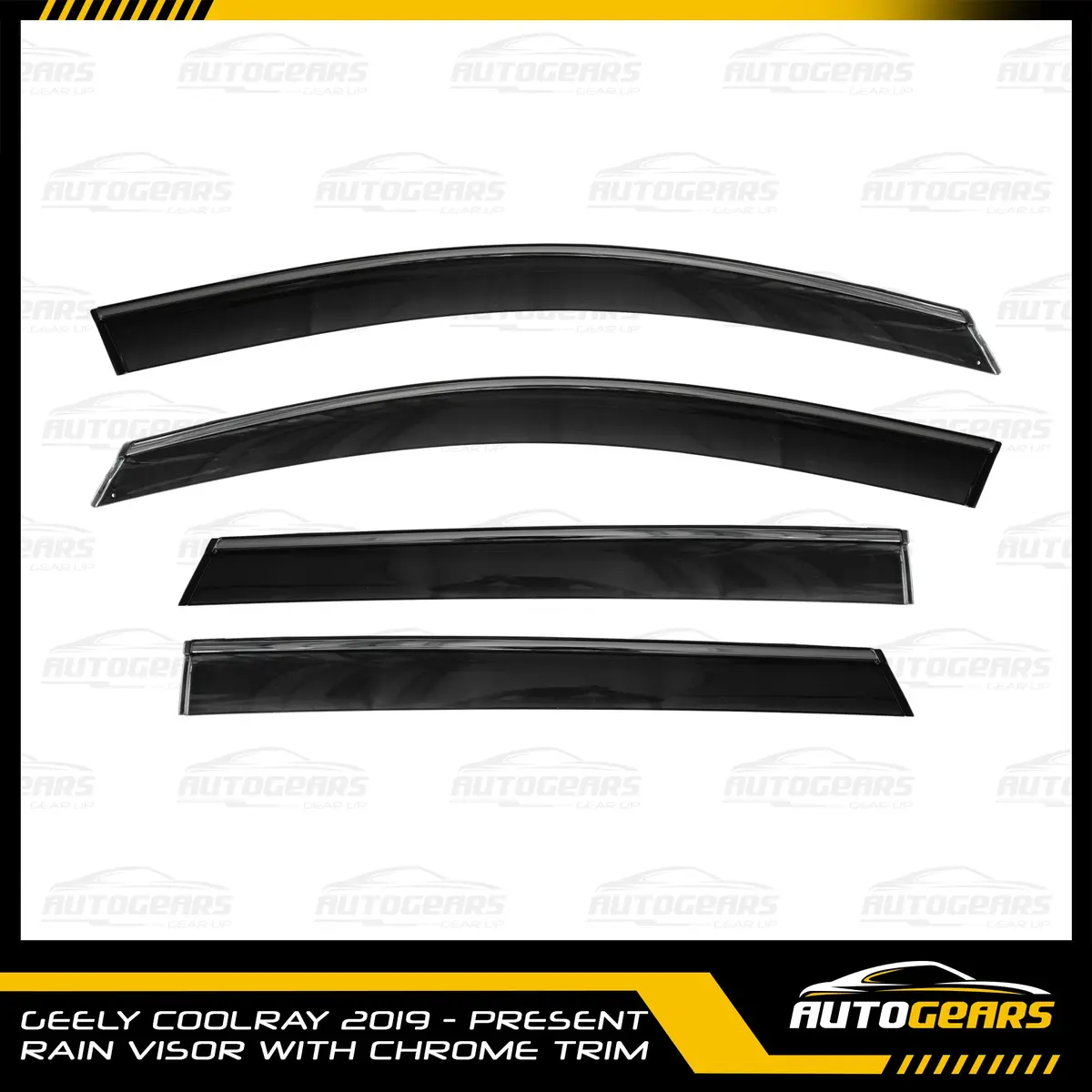 Geely Coolray (2019 - 2026) Rain Visor With Chrome Trim 1