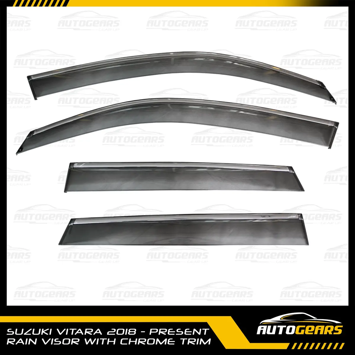 Suzuki Vitara (2017 - 2022) Rain Visor With Chrome Trim 1