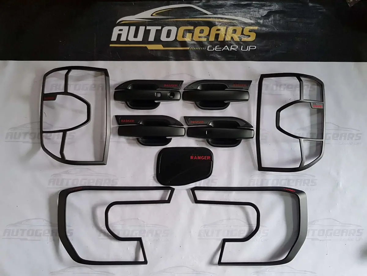 Ford Ranger Sport Wildtrak (2023 - 2026) Matte Black Garnish Set V2 1