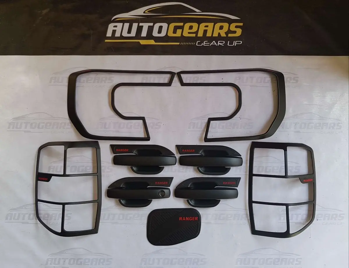 Ford Ranger Xlt 2023 Matte Black Garnish Set V2 1