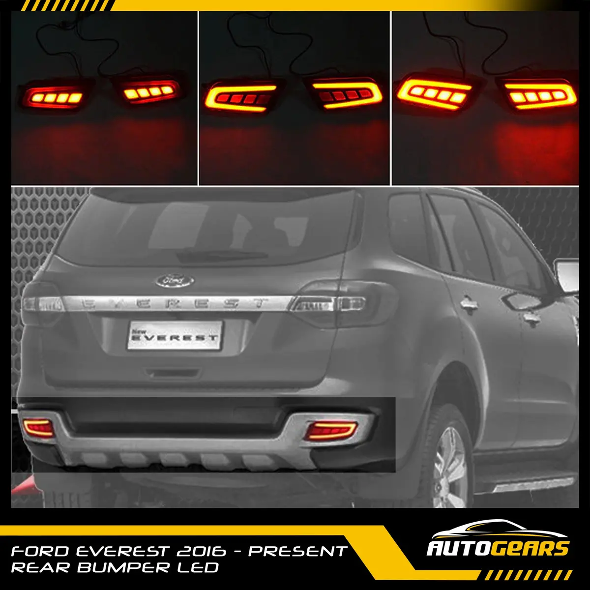 Ford Everest (2016 - 2022) Rear Bumper Led Lights 1