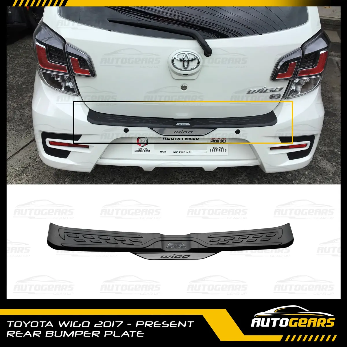 Toyota Wigo (2017 - 2023) Rear Bumper Plate 1