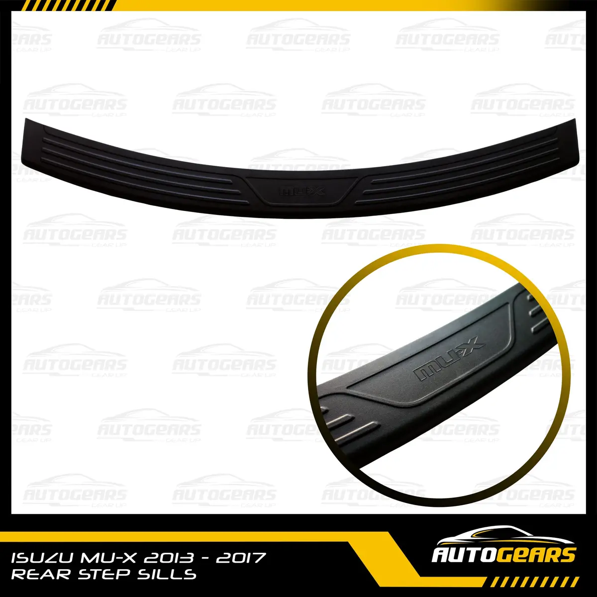 Isuzu Mu-X (2013-2017) Rear Step Sills Black 1