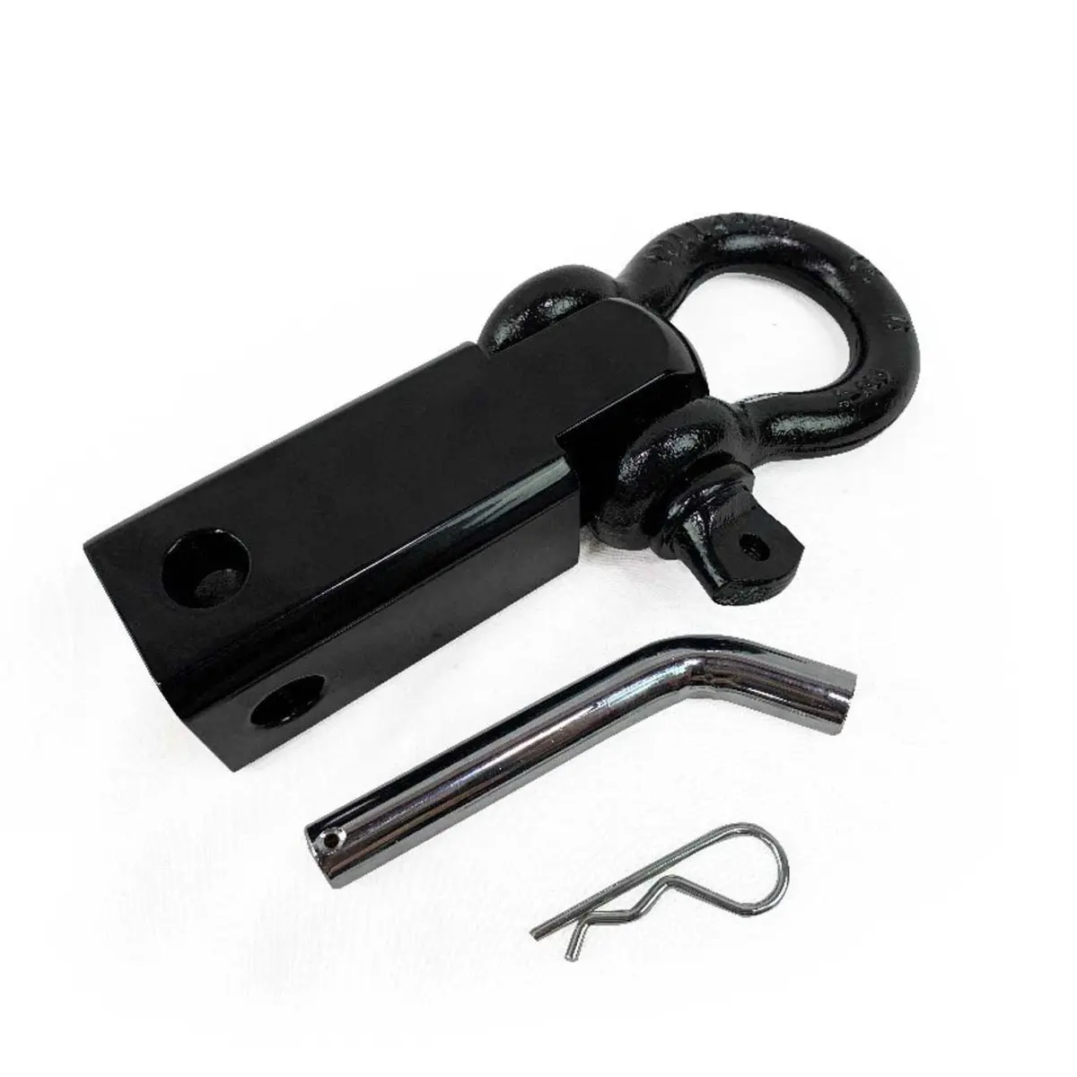 Receiver Mount Recovery Shackle 3/4" 4.75 Ton Rated Black Universal 1