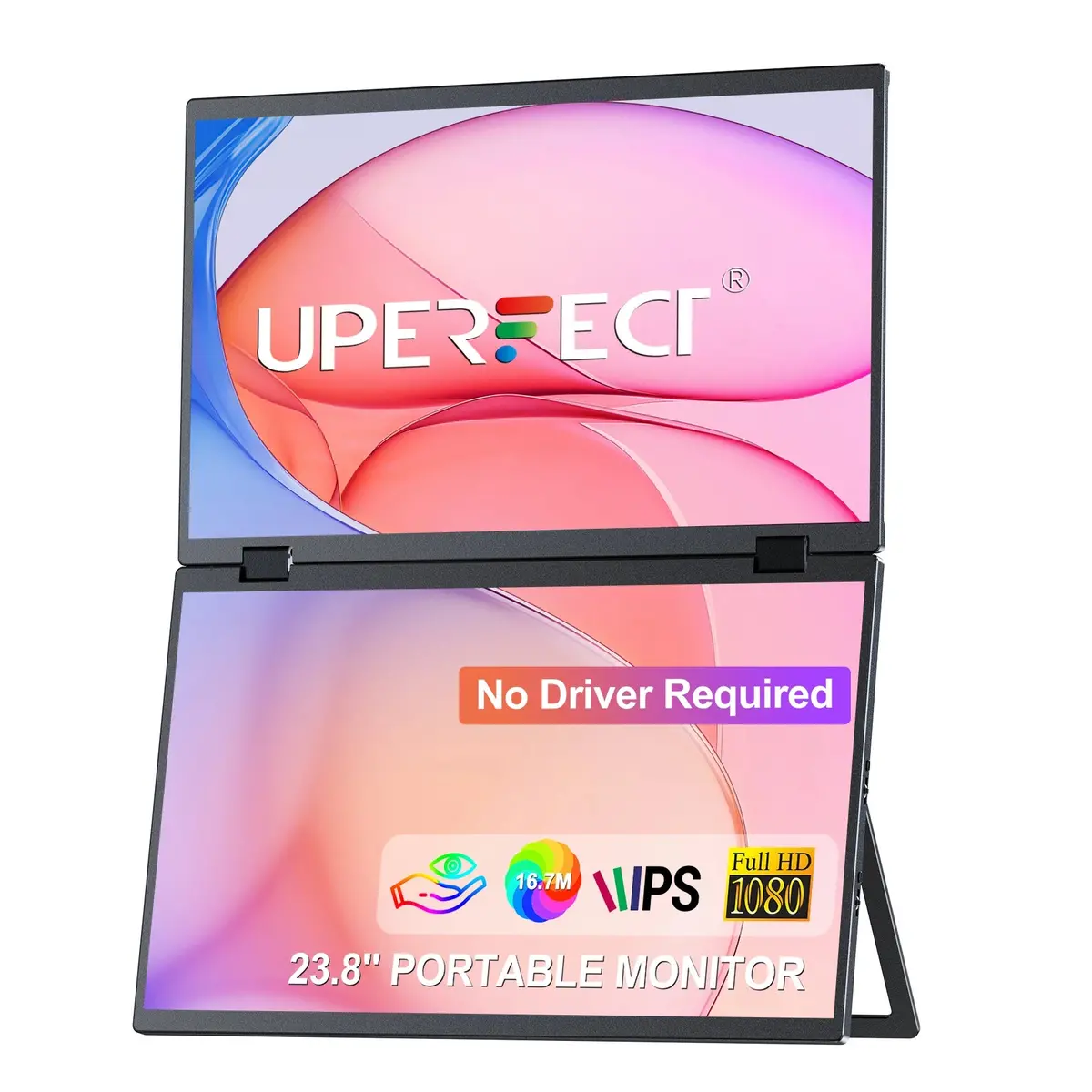 Uperfect Triple Screen 15.6"/18.5“ Portable Foldable Monitor Dual Screen With Stand Extender 1080P Fhd Ips For Laptop Windows 29