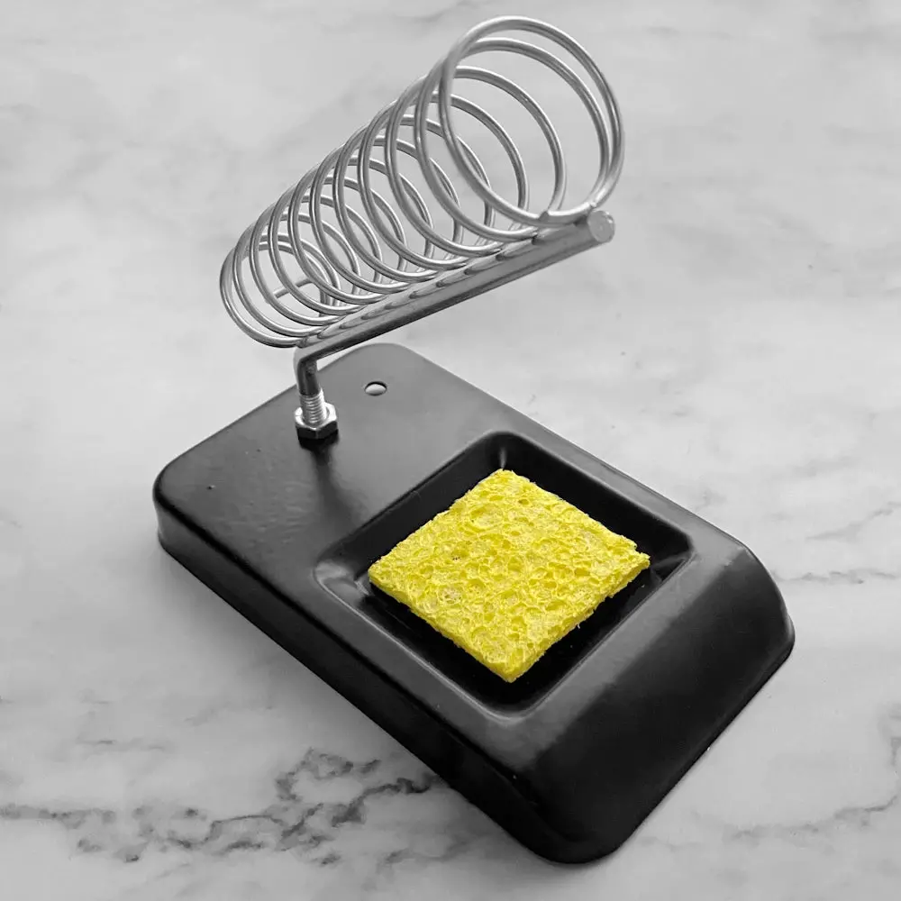 Soldering Iron Stand Portable Holder Soldering Tin Stand With Welding Cleaning Sponge Electric Soldering Iron Accessories 2