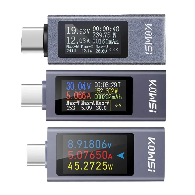 Type-C Multi-Function Digital Display Dc Voltage Ammeter Power Meter Dc 4-30V 12A Voltmeter Ammeter Charger Capacity Tester 1