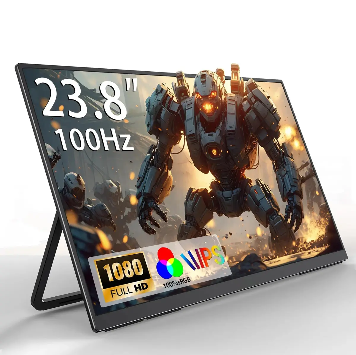 Ahxjka 23.8"Portable Monitor 350Nits 100Hz 100%Srgb Ips Expand Office Display For Pc Laptop Phone Xbox Switch W/Type-C Mini Hdmi 1