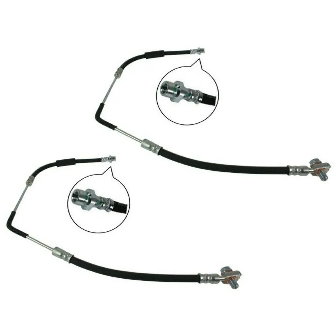 New Rear Lhs & Rhs Brake Hoses X2 Hose Set - Shb500170 1