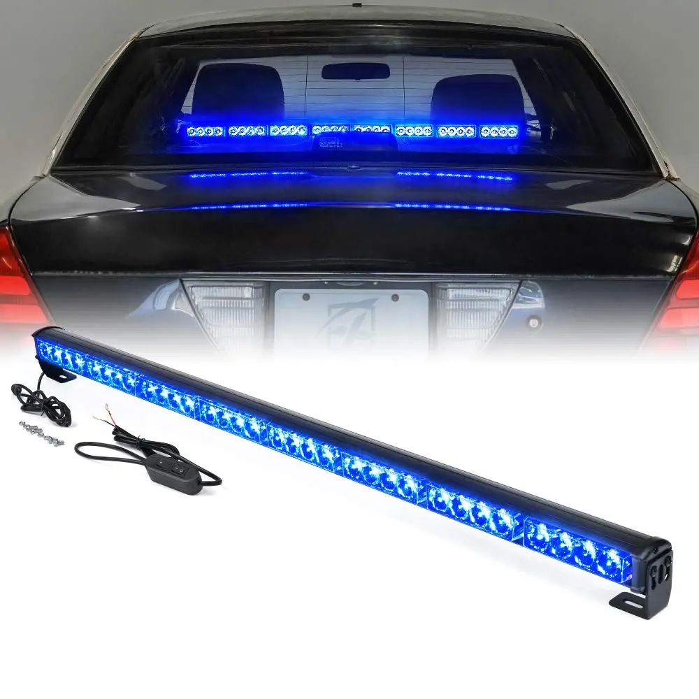 35.5" Inch 32 Led Strobe Emergency Traffic Advisor Warning Light Bar For Firefighter Vehicles Trucks Cars 1