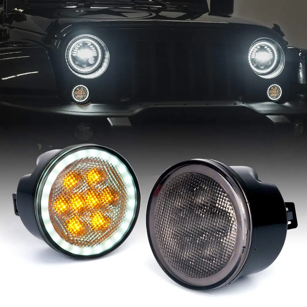 Jeep Amber Turn Signal Lights For 07-18 Jeep Wrangler Jk 2