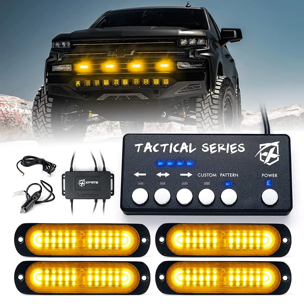Grille And Surface Mount Light - Set Of 4 | Tactical 12 Series 1
