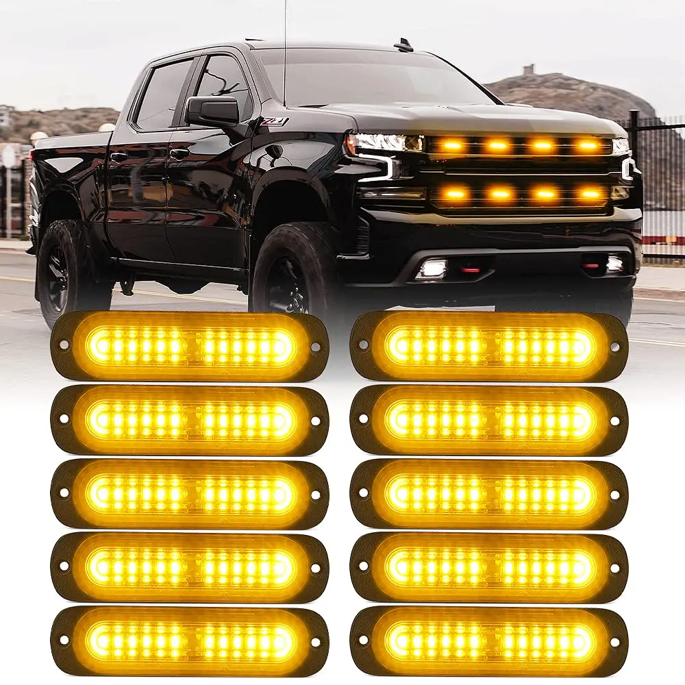 Flush Mount Side Marker Emergency Strobe Light - Set Of 4 | Alert 12 Series 3