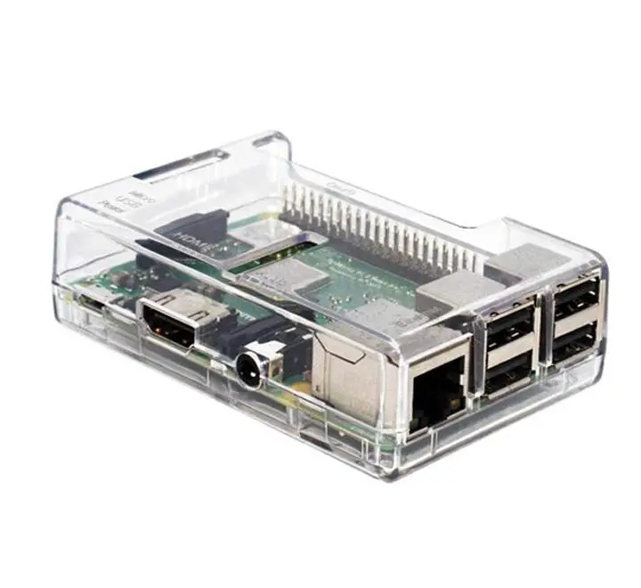 Raspberry Pi 2, 3, 3B+ Open Case, Clear 1