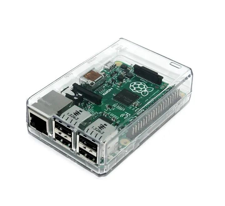 Raspberry Pi 2, 3, 3B+ Closed Case, Clear 1