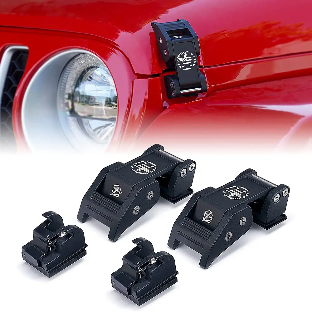 Jeep Wrangler Aluminum Hood Latch With Star 1