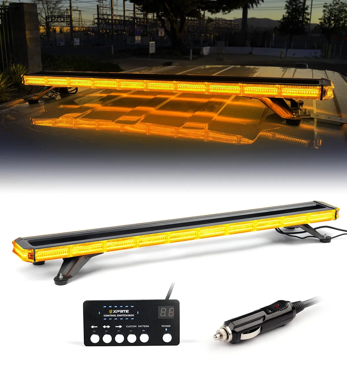 Xprite 42 Inch 330 Led Rooftop Emergency Strobe Light 1