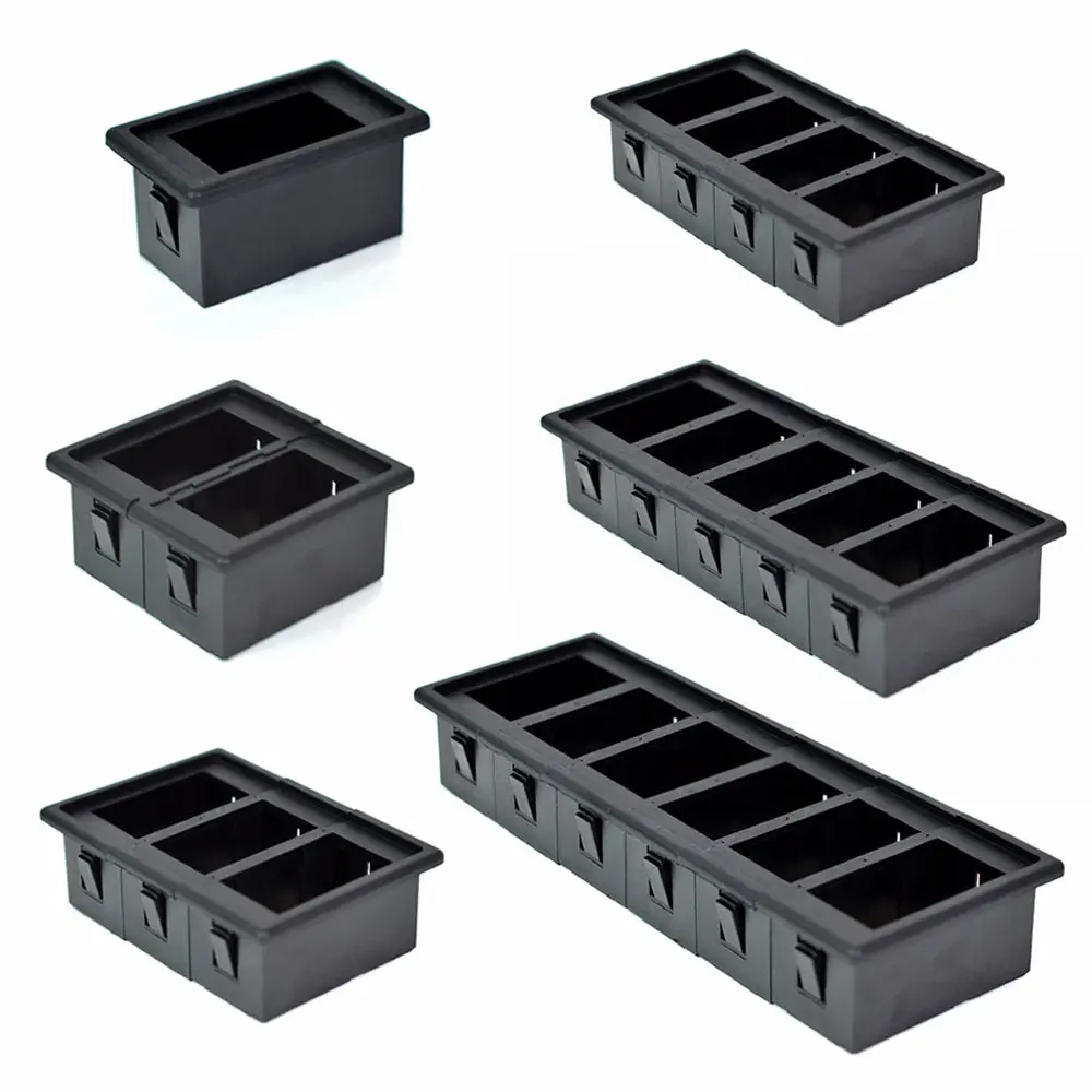 Xprite Black Rocker Switch Holder Panel Housing Kits 1
