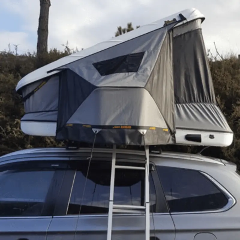 Side Awning Tunnel For Clamp Shell Open Tents For Space Roof Tent 1