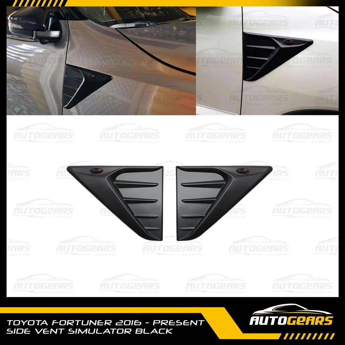 Toyota Fortuner (2016 - 2026) Side Vent Simulator Black 1