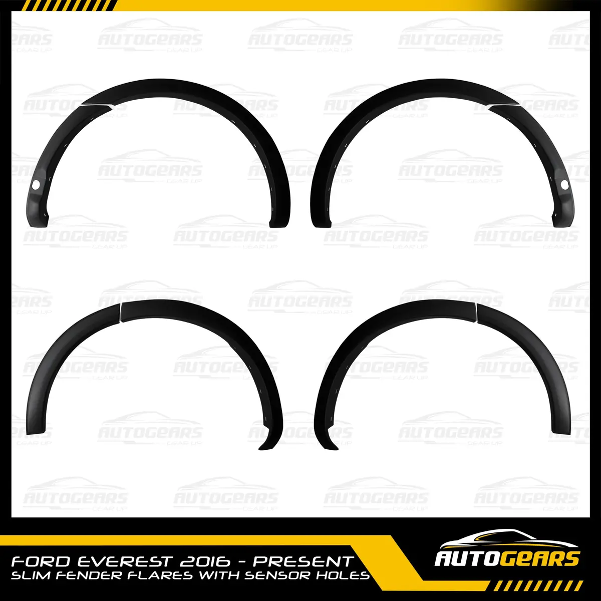 Ford Everest (2016 - 2022) Slim Fender Flares With Sensor Holes 1