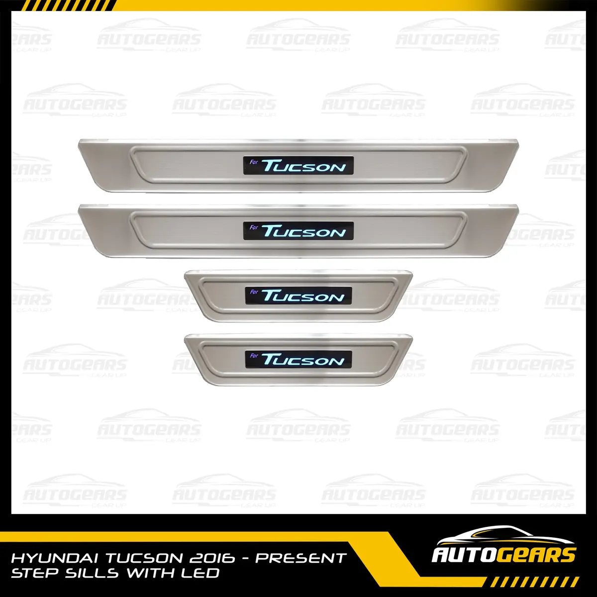 Hyundai Tucson (2016 - 2022) Door Side Step Sills With Led 1