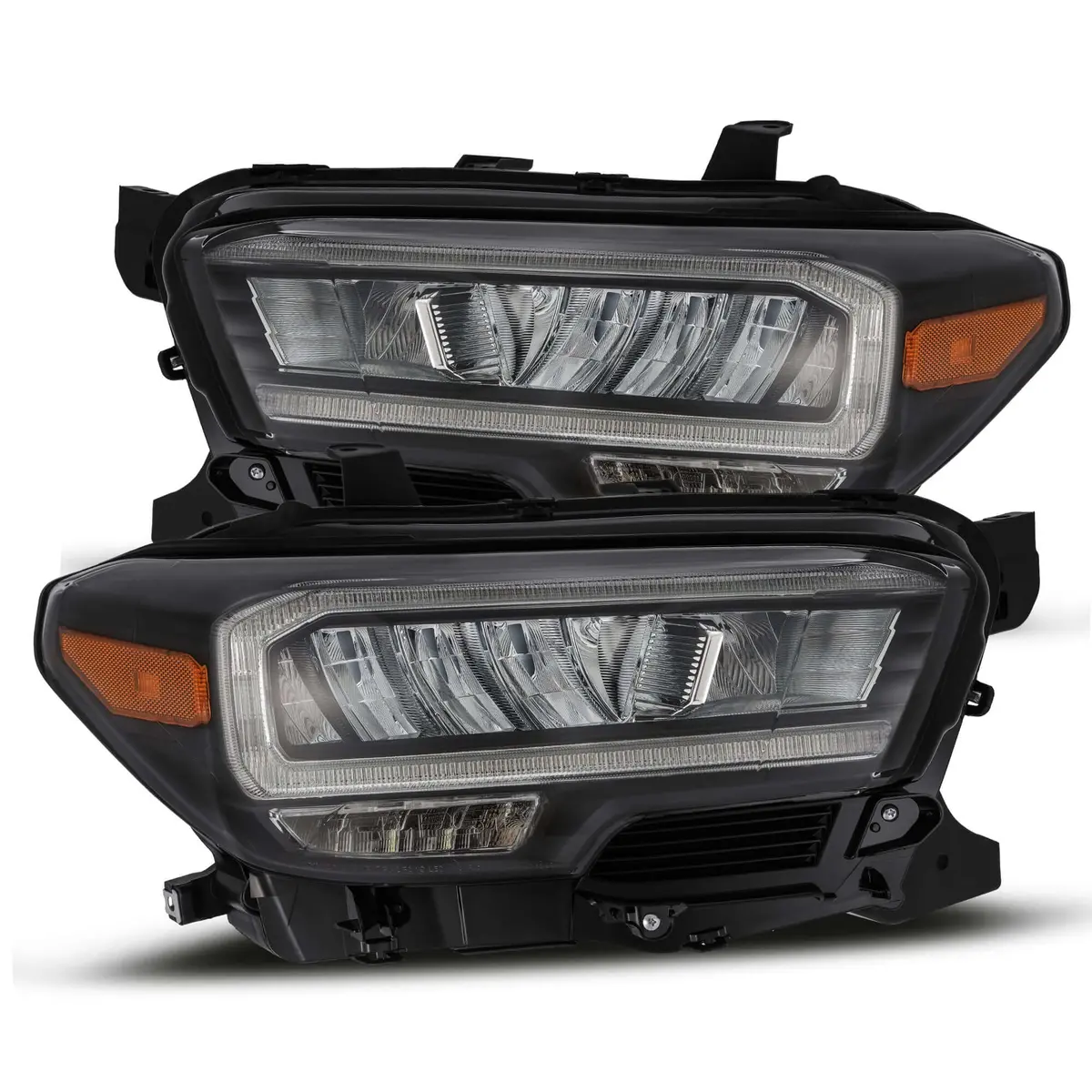 Tcmbst Trd Pro-Style Led Headlights | Clear Drl - Black Fits 2016-2023 Toyota Tacoma 4