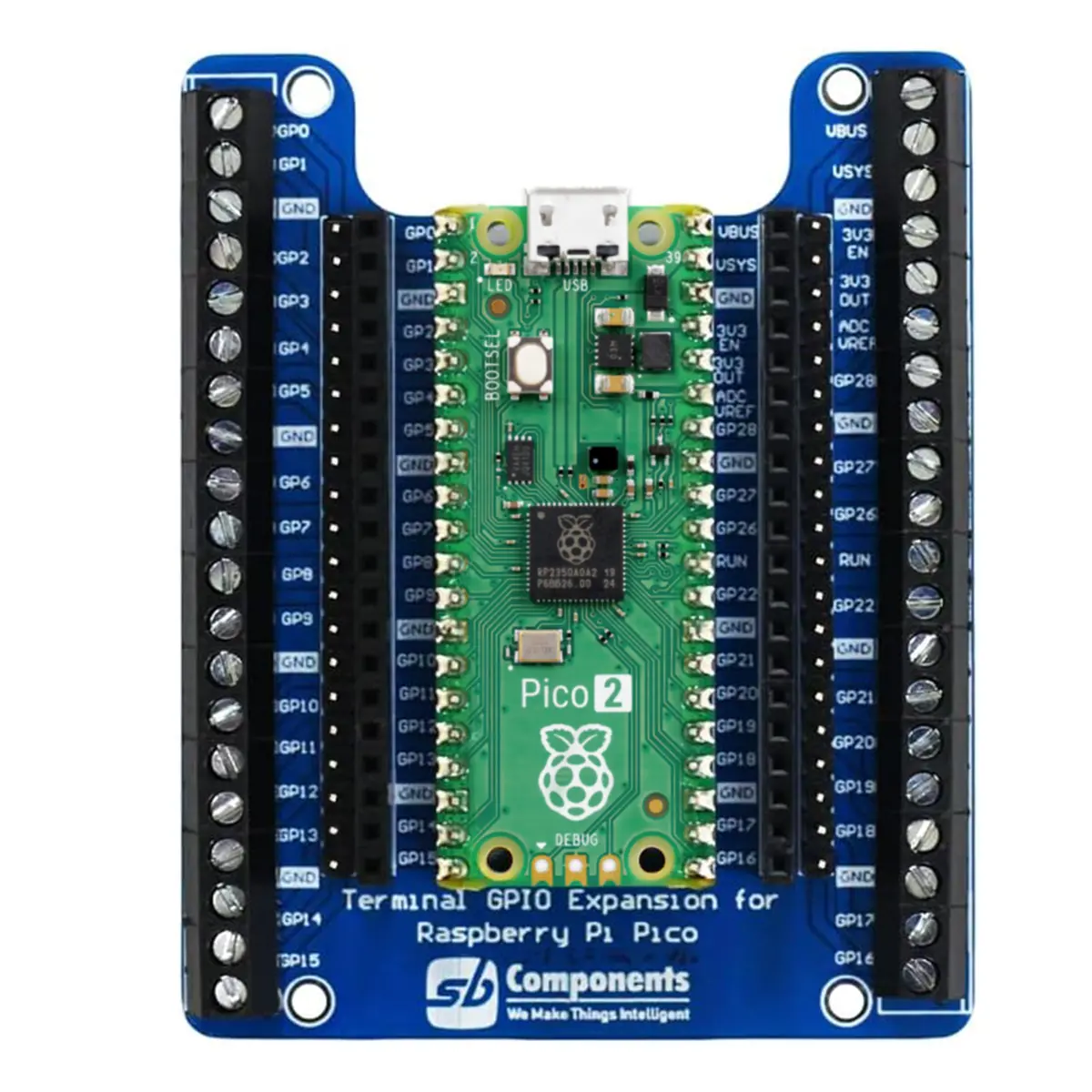 Terminal Gpio Expansion For Raspberry Pi Pico 2 With Pico 2 Wh 1