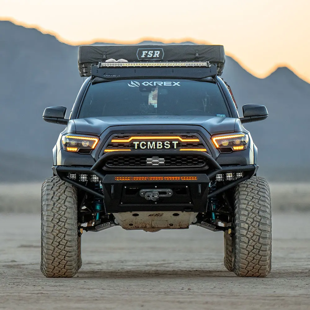 Trd Pro Style Light Bar Grille Fits 2016-2023 Toyota Tacoma 1