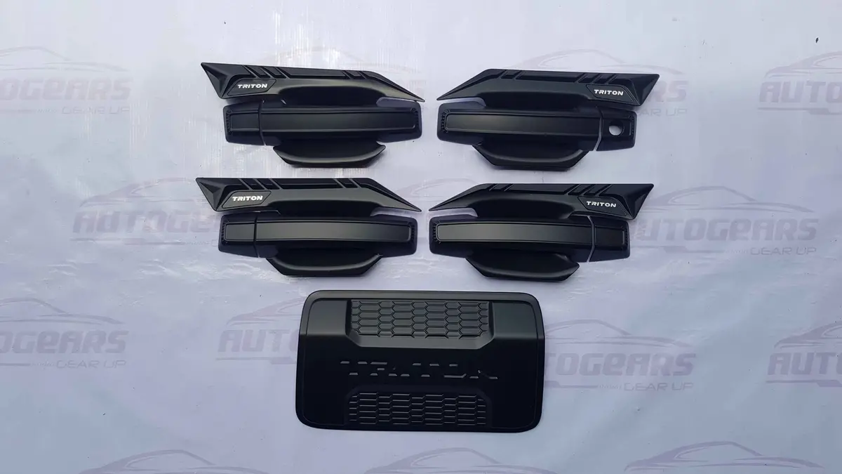 Mitsubishi Triton (2024 - 2026) Door Bowl, Door Handle & Gas Tank Cover Black 1