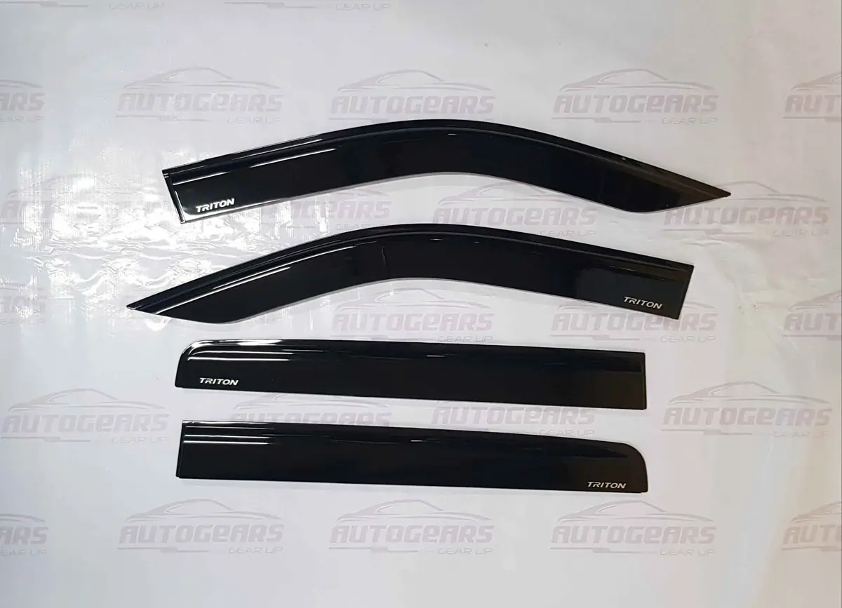 Mitsubishi Triton (2024 - 2026) Rain Visor With Logo 1