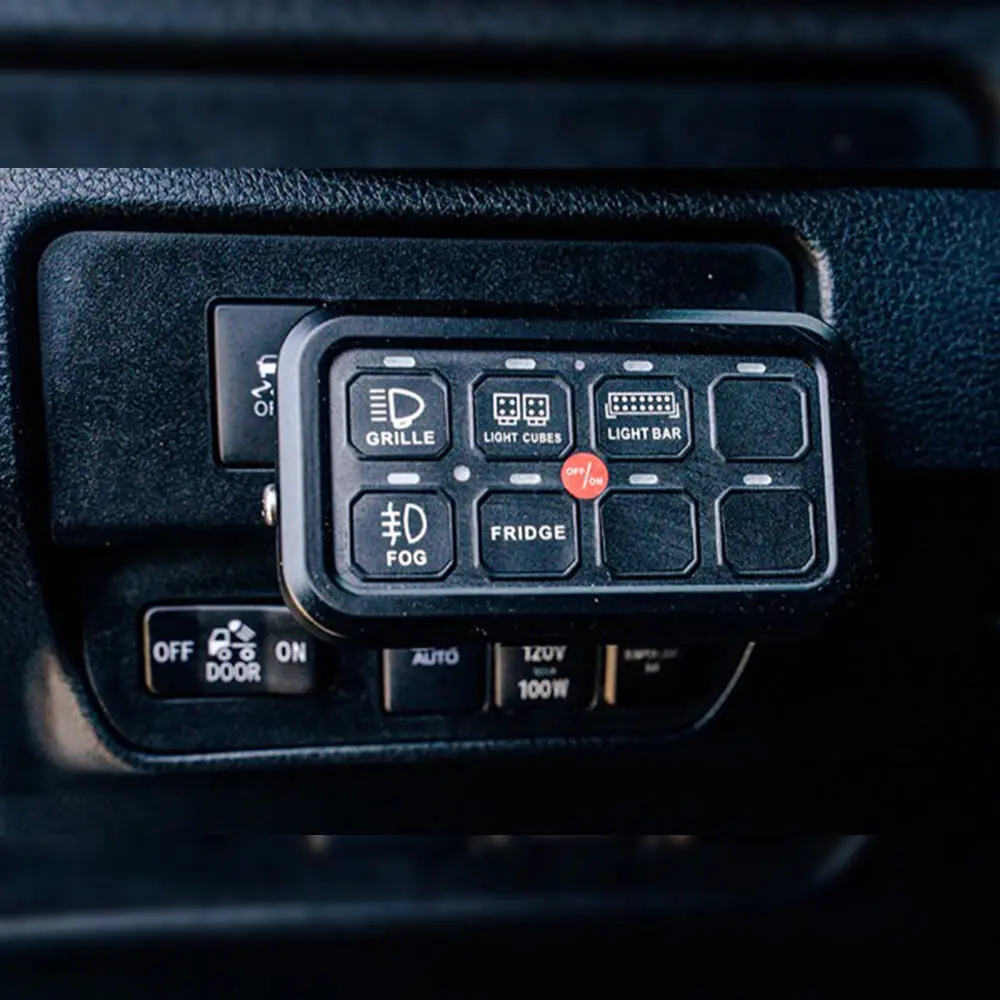 8 Switch Control System Vehicle Accessory [Blue Backlighting] 1