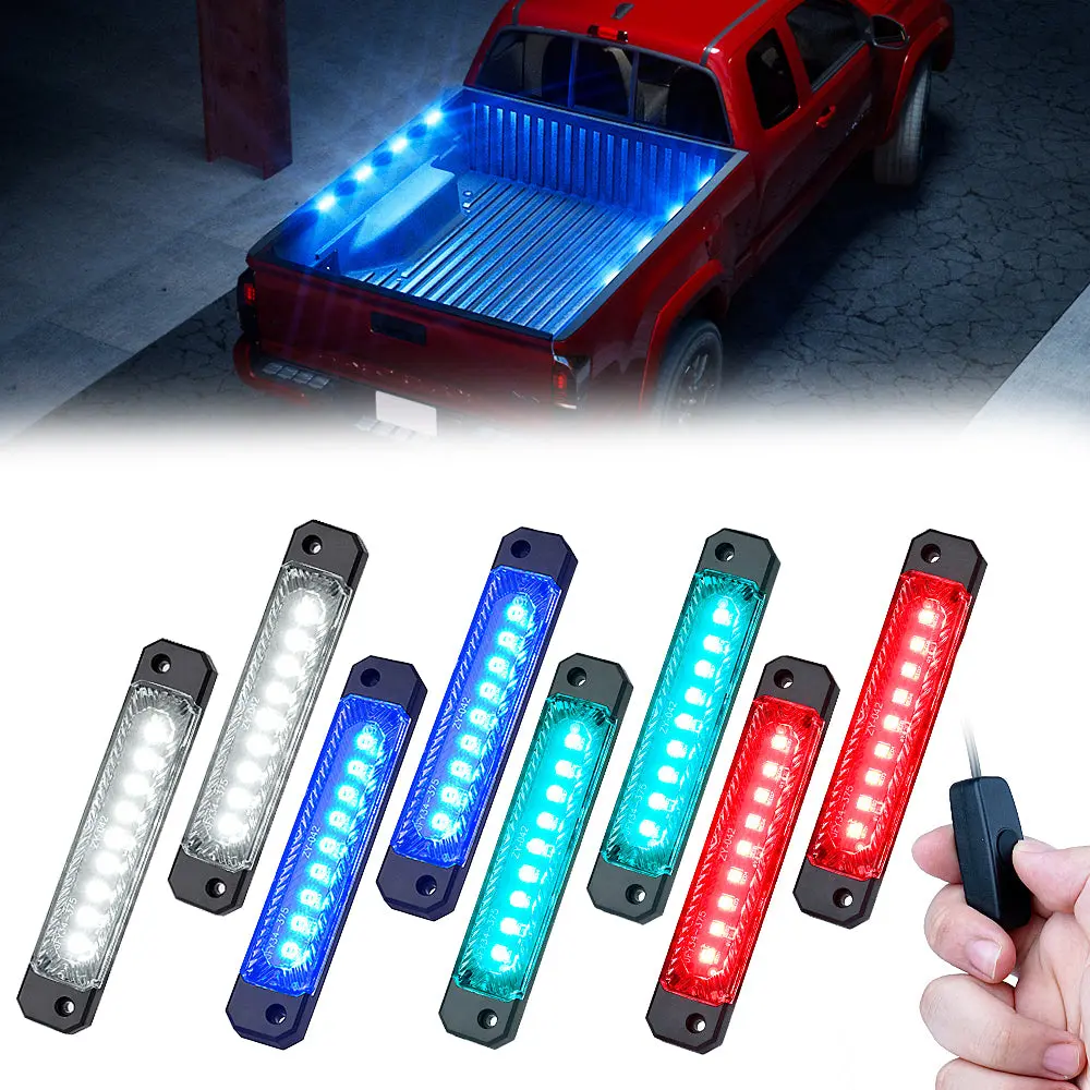 Truck Bed Led Lights 8 Pods Set With On/Off Switch | Focal Series 1