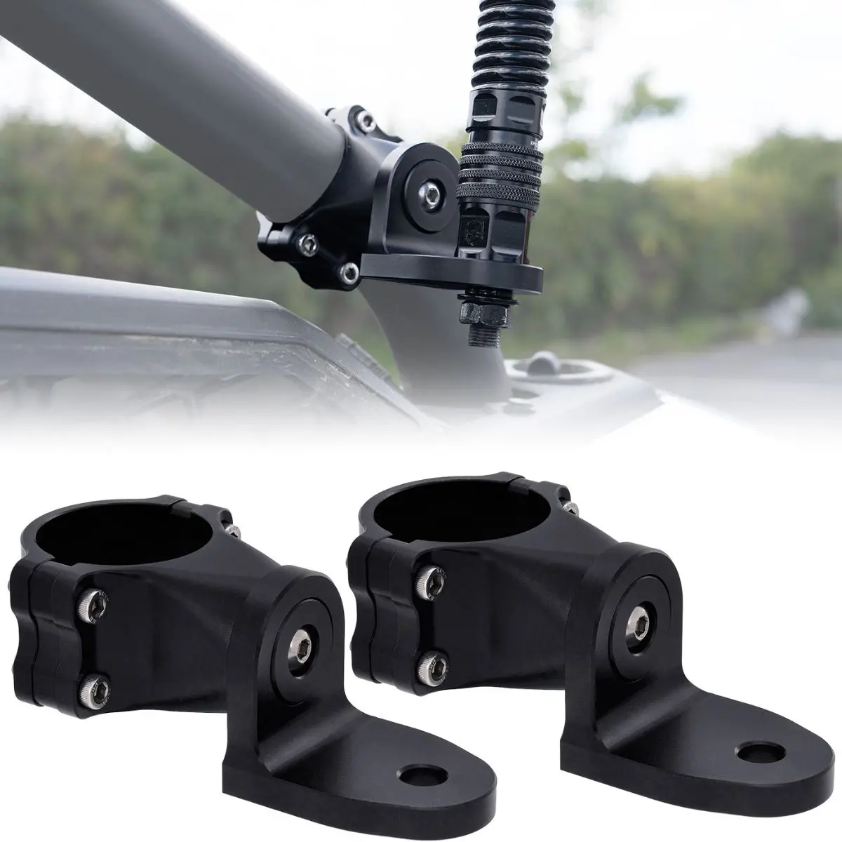 Aluminum Cnc Whip Light Mount Bracket With 360° Rotation Capability 1